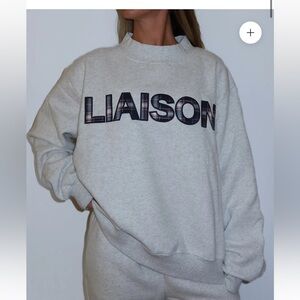 Liaison the label mock neck crew